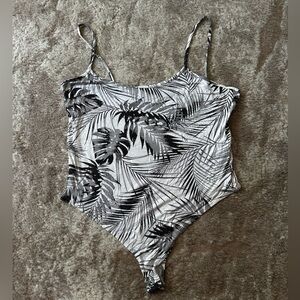 Boohoo- palm tree print bodysuit
